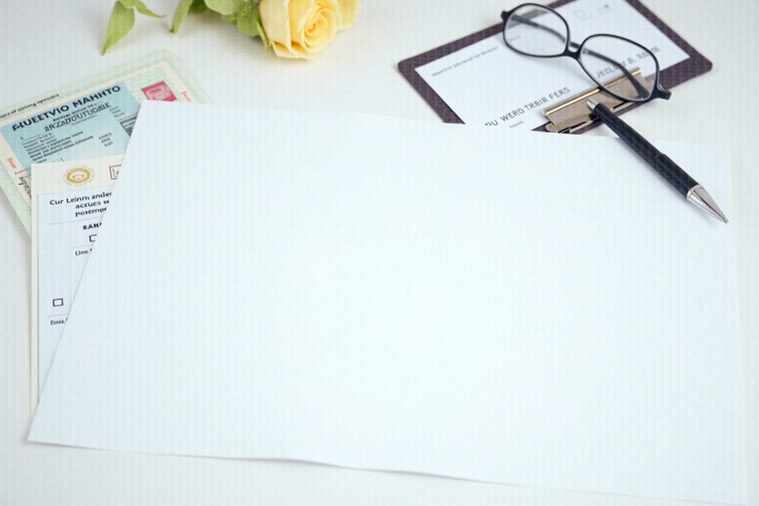 Infografik-ähnliche Darstellung des Führerschein-Ablaufs auf Papier